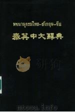 泰英中大辞典     PDF电子版封面     