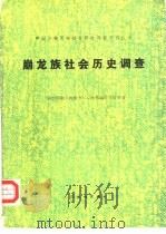 崩龙族社会历史调查（1981 PDF版）