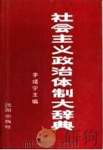 社会主义政治体制大辞典   1989  PDF电子版封面  7805561014  李靖宇主编 