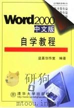 Word 2000中文版自学教程   1999  PDF电子版封面  7302036845  益嘉创作室编著 