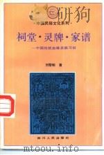 祠堂、灵牌、家谱  中国传统血缘亲族习俗（1993 PDF版）