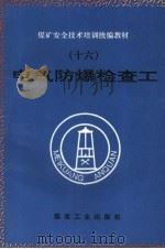 电气防爆检查工   1995  PDF电子版封面  7502010386  周凤鸣等编写 