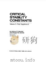 CRITICAL STABILITY CONSTANTS VOL 5     PDF电子版封面  0306410052  Arthur E.Martell and Robert M. 