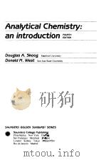 ANALYTICAL CHEMISTRY AN INTRODUCTION（1986 PDF版）