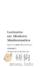 LECTURES ON MODERN MATHEMATICS--VOLUME Ⅰ（1965 PDF版）