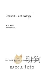 CRYSTAL TECHNOLOGY   1976  PDF电子版封面    W.L.BOND 