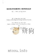 ROCK-FORMING MINERALS  VOL1   1955  PDF电子版封面    LOUIES MEITES 