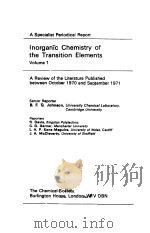 INORGANIC CHEMISTRY OF THE TRANSITION ELEMENTS VOL 1   1972  PDF电子版封面    B.F.GJOHNSON 