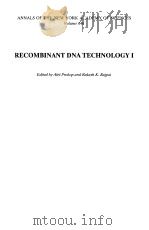RECOMBINANT DNA TECHNOLOGY Ⅰ   1991  PDF电子版封面    ALES PROKOP 