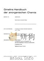 GMELIN HANDBUCH DER ANORGANISCHEN CHEMIE  MANGAN TEIL B   1973  PDF电子版封面     