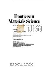 FRONTIERS IN MATERIALS SCIENCE   1976  PDF电子版封面     