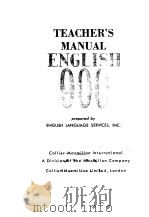 ENGLISH 900 TEACHER'S MANUAL   1970  PDF电子版封面     