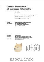 GMELIN HANDBOOK OF LNORGANIC CHEMISTRY SUPPLEMENT VOLUME B 5   1983  PDF电子版封面    HERMANN JEHN 