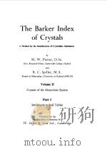 THE BARKER INDEX OF CRYSTALS（1956 PDF版）