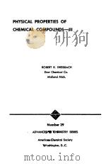 PHYSICAL PROPERTIES OF CHEMICAL COMPOUNDS 111（1961 PDF版）