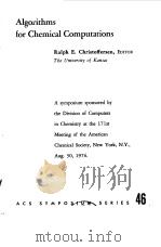 ALGORITHMS FOR CHEMICAL COMPUTATIONS   1977  PDF电子版封面     