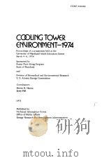COOLING TOWER ENVIRONMENT  1974   1975  PDF电子版封面    STEVEN R.HANNA 