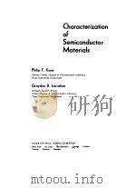 CHARACTERIZATION OF SEMICONDUCTOR MATERIALS（1970 PDF版）