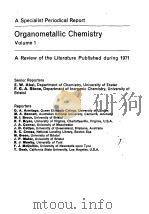 ORGANOMETALLIC CHEMISTRY VOL 1   1972  PDF电子版封面    E.W.ABEL 