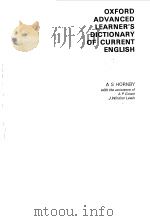 OXFORD ADVANCED LEARNER'S DICTIONARY OF CURRENT ENGLISH（1974 PDF版）