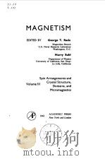 MAGNETISM VOL 3   1963  PDF电子版封面    GEORGE T.RADO 