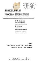 AGRICULTURAL PROCESS ENGINEERING（1955 PDF版）