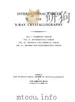 INTERNATIONAL TABLES FOR X-RAY CRYSTALLOGRAPHY VOL 1   1974  PDF电子版封面     