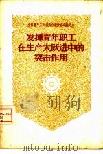发挥青年职工在生产大跃进中的突击作用   1958  PDF电子版封面  3009·84  中国青年出版社编辑 