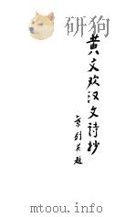 黄文欢汉文诗抄   1980  PDF电子版封面  10019·3052  （越）黄文欢著 