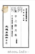 近代中国史料丛刊  3  庚辛之际月表     PDF电子版封面    王镜航 