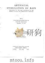 ARTIFICIAL STIMULATION OF RAIN     PDF电子版封面     