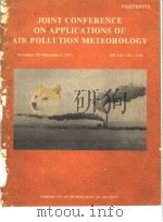 JOINT CONFERENCE ON APPLICATIONS OF AIR POLLUTION METEOROLOGY（ PDF版）