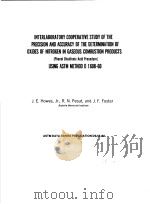 INTERLABORATORY COOPERATIVE STUDY OF THE PRECISION AND ACCURACY OF THE DETERMINATION OF OXIDES OF NI     PDF电子版封面     