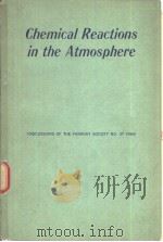 Chemical Reactions in the Atmosphere     PDF电子版封面     