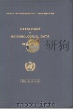 CATALOGUE OF METEOROLOGICAL DATA FOR RESEARCH（ PDF版）