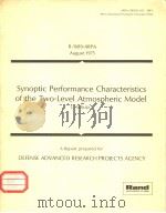 R-1689-ARPA August 1975 Synoptic Performance Characteristics of the Two-Level Atmospheric Model c.Sc     PDF电子版封面     