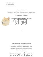 SUMMARY REPORT STATISTICAL-DYNAMICAL METEOROLOGICAL PREDICTIONS     PDF电子版封面     