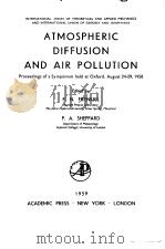 ATMOSPHERIC DIFFUSION AND AIR POLLUTION     PDF电子版封面     