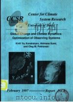 Global Change and Climate Dynamics: Optimization of Observing Systems     PDF电子版封面     