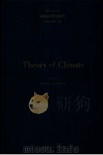Advances in GEOPHYSICS VOLUME 25 Theory of Climate（ PDF版）