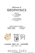 Adavnces in GEOPHYSICS VOLUME 4     PDF电子版封面     