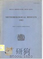 METEOROLOGICAL RESULTS  1983     PDF电子版封面     