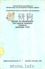 REPORT OF PROCEEDINGS XVII GENERAL ASSEMBLY CANBERRA DECEMBER 1979     PDF电子版封面     