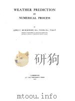 WEATHER PREDICTION BY NUMERICAL PROCESS     PDF电子版封面     