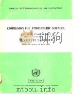 COMMISSION FOR ATMOSPHERIC SCIENCES  ABRIDGED FINAL REPORT OF THE SEVENTH SESSION     PDF电子版封面     