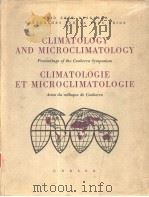 CLIMATOLOGY AND MICROCLIMATOLOGY     PDF电子版封面     