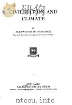 CIVILIZATION AND CLIMATE     PDF电子版封面     