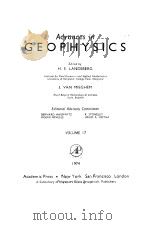 Advances in GEOPHYSICS  VOLUME 17     PDF电子版封面  0112018817   