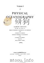 PHYSICAL  OCEANOGRAPHY  VolumeⅠ     PDF电子版封面     