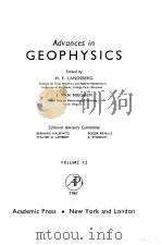 Advances in Geophysics volume 12  1967     PDF电子版封面     